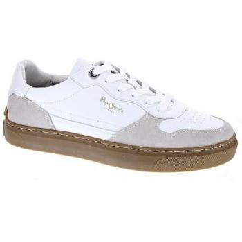 Zapatillas deportivas tipo sneaker para hombre Pepe Jeans Camden One 803 Blanco Beige Marrón 45