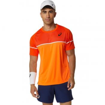 Camiseta Asics Men Game Short Sleeve Top - Coral/Naranja