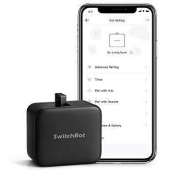 SwitchBot Smart Switch, Sin Cableado, Aplicación Inalámbrica o Control de Temporizador, Añade SwitchBot Hub Works con Alexa, Google Home, Siri, IFTTT