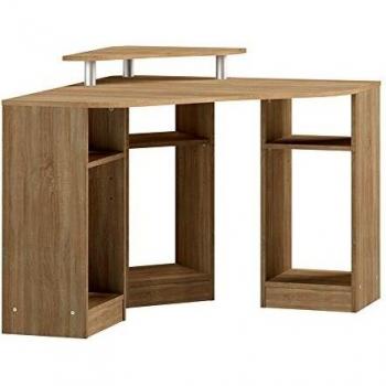 TEMAHOME Escritorio de Esquina de Madera, Beige