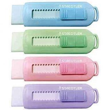 Goma de borrar Staedtler a scorrimiento colores pastel, sin PVC ni látex