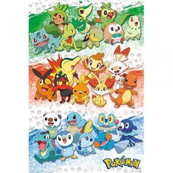 Póster Maxi Pokémon Primeros Compañeros 91.5 x 61 cm Multicolor