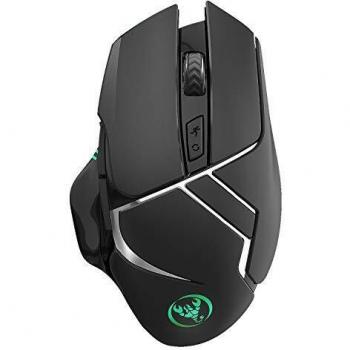 HXSJ Ratones para Juegos Inalámbricos Recargables de 2.4Ghz con Receptor USB,7 Colores con Retroiluminación para MacBook,Computadora PC,Computadora Portátil