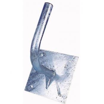 Soporte mural Metronic de 450 mm con tubo de diámetro 40 mm, galvanizado - Gris