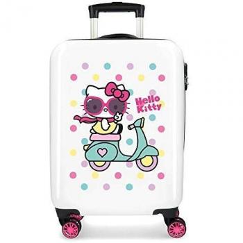 Hello Kitty Girl Gang Maleta de Cabina Rosa 38x55x20 cms Rígida ABS Cierre combinación 35L 2,3Kgs 4 Ruedas Equipaje de Mano