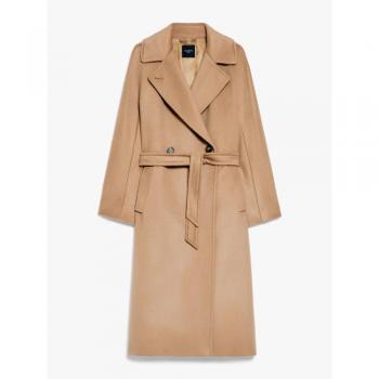 Weekend Max Mara Women's Resina Wool Drap Coat - Camel, Size 42