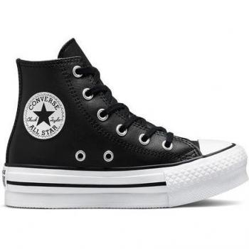 Converse Kids Chuck Taylor All Star Eva Lift High Top Sneakers - Black Leather Size 31