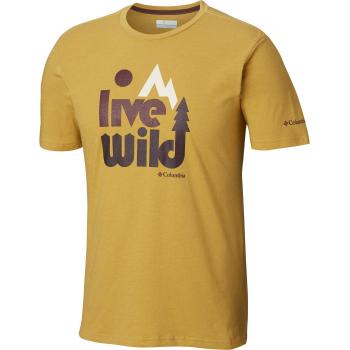Columbia Terra Vale - Camiseta Manga Corta Hombre - Amarillo Talla XL 2019