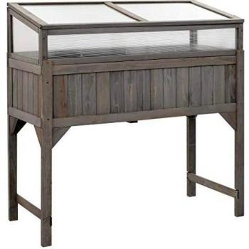 vidaXL Arriate de WPC y Aluminio 100x50x54 cm Gris Macetero Grande de Jardín