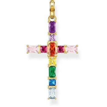 Colgante Thomas Sabo Rainbow Heritage de Plata Bañada en Oro de 18k con Piedras Multicolores
