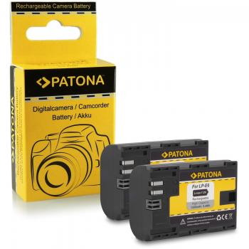 PATONA 2X Bateria LP-E6 Compatible con Canon EOS 7D Mark II 80D