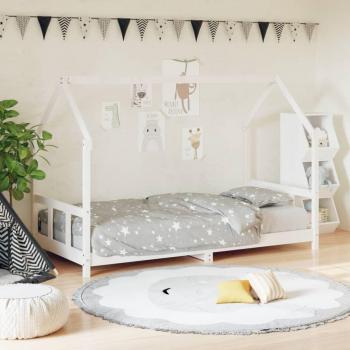 Estructura de cama para niños madera de pino blanco 90x190 cm