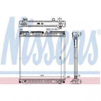 Radiador Nissens 67224A para refrigeración del motor