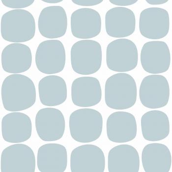 Papel pintado gráfico azul claro y blanco - 0,53 x 10,05 m - Estahome