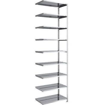 Estantería atornillable para archivadores hofe 868116 galvanizada altura de estantería 2900 mm por dos lados estantería de ampliación anchura x profundidad 750 x 600 mm