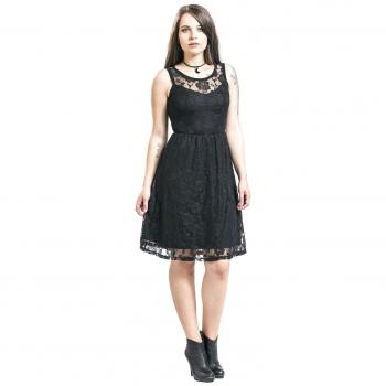 ForPlay Vestido de Encaje sin Mangas Vestido Negro S