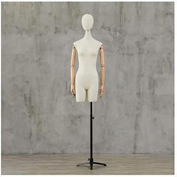 DSDD Sastres Maniquí simulado Famale Tailors Maniquí simulado Exhibición de Ropa Modelo de Cuerpo Superior Accesorios Tienda de Ropa Mostrar
