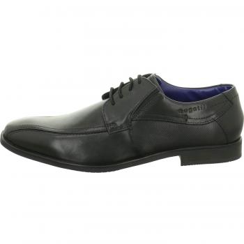 Bugatti Elegant Black Leather Derby Shoes for Men - Size 46
