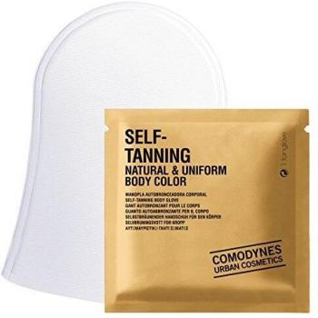 Comodynes Toallitas Autobronceadoras tono Natural, para Todo Tipo de Pieles, Dha 100% Natural, 3 Unidades con Manopla