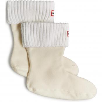 Calcetines Cortos Hunter Half Cardigan Short Boot Blancos Unisex con Puño de Punto Inglés