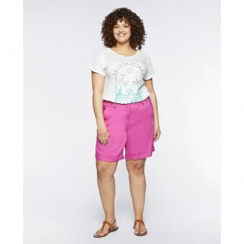 Pantalones cortos de TENCEL™ Fiorella Rubino con bolsillos y trabillas en la cintura