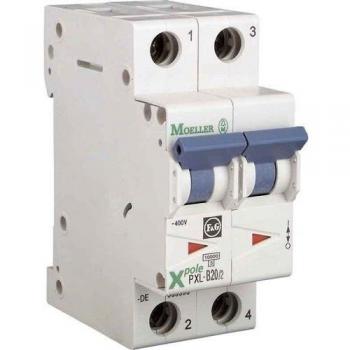 Interruptor Automático Miniatura 2 Polos 6A Curva Tipo C Eaton PXL-C6/2 Montaje en Carril DIN 10 kA