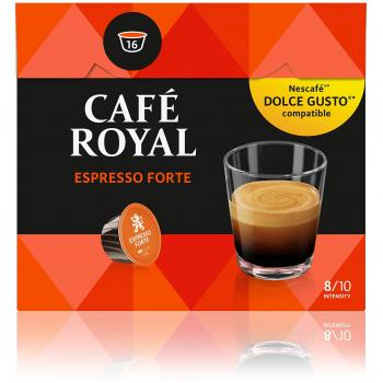 Café Royal Espresso Forte 48 cápsulas compatibles con Nescafé* Dolce Gusto* Intensidad: 8 de 10