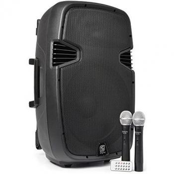 Vonyx SPJ-PA915 Altavoz móvil Activo ABS 15 2 micros UHF/USB/MP3