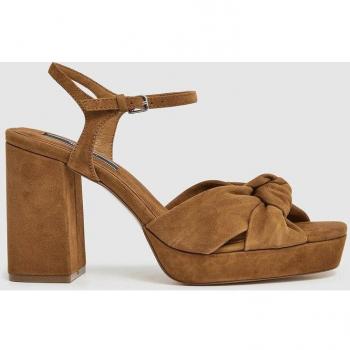 Sandalias de Tacón Pepe Jeans Mujer Lenny Bow Marrón
