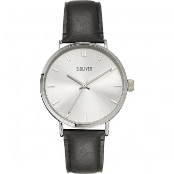 Reloj s.Oliver SO-4228-LQ para Hombre - Elegante diseño con correa de cuero y resistente al agua