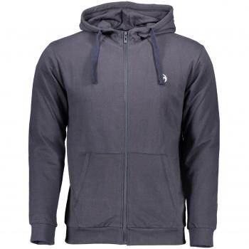 Sergio Tacchini Blue Hooded Zip-Up Cotton Sweater - L