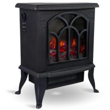 Chimenea eléctrica decorativa Mobiclinic 1800W con llama 3D, protección sobrecalentamiento y temperatura regulable para interiores