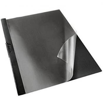 Esselte Dosier Clip File, Capacidad para 30 hojas A4, Plástico flexible, Negro, VIVIDA, 563700