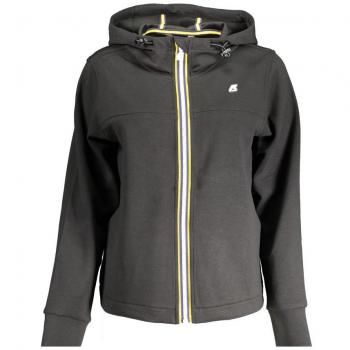 Stylish Black Zip Hoodie for Women - XL K-Way Polyester Sweatshirt
