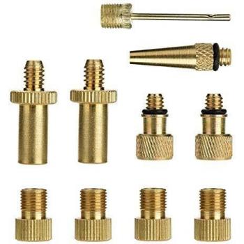 Yizhet 10 x Adaptador de Valvula de Bicicleta Adaptador DV AV SV Válvula Presta Schrader Dunlop Válvula Adaptador para Compresor Bomba de Pie/Marco para Hinchar Bicicletas