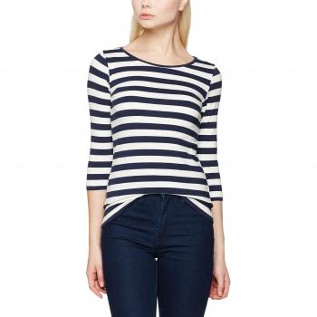 PIECES Pctrine 3/4 Sleeve Top Noos, Camisa para Mujer, Multicolor