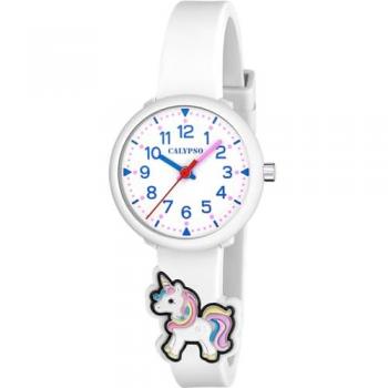 Reloj Analógico para Niña Calypso My First Watch K5844/1 Blanco con Correa de Caucho