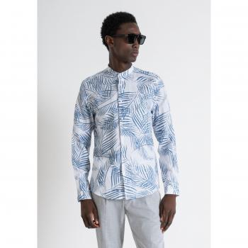 Antony Morato Men's Printed Mao Collar Casual Shirt - Multicolor, Size L