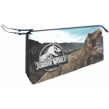Estuche Escolar Jurassic World Triple Compartimento