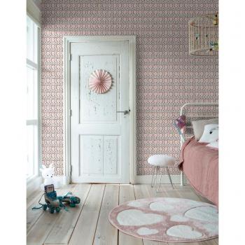 Noordwand Papel de Pared Revestimiento Mural Decoración de Hogar Good Vibes Hexagon Pattern Rosa y Morado
