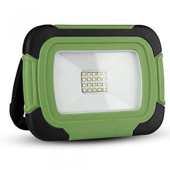 Faro LED Recargable 10W SMD Chip Samsung Multifunción con Flash SOS IP44 Color Verde y Negro 6400K