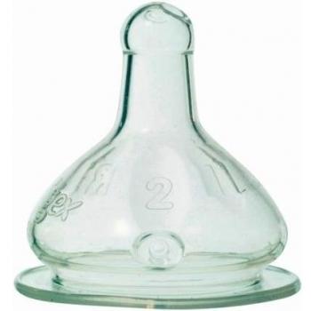 Tigex Air Control - Pack de 2 tetinas de silicona con base ancha, de 0 a 6 meses, color transparente