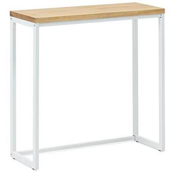 Recibidor Industrial Grande iCub en Madera Maciza de Pino Blanco 80x30x80cm Estilo Nórdico