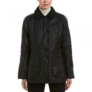Barbour Beadnell Women's Waxed Jacket, Size 40, Navy Blue