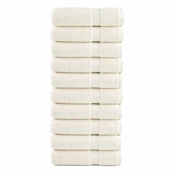 Toallas Premium SOLUND 10 piezas Crema 50x100 cm 600g/m²