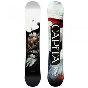 CAPiTA Birds Of A Feather 2025 Snowboard estampado, tamaño 144 cm, diseño gráfico atractivo, construcción de núcleo de madera ligera, tecnología de flexibilidad media para un rendimiento versátil en diferentes condiciones de nieve