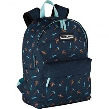 Mochila Escolar Americana Minecraft Pica Pica - Compartimento Principal y Bolsillo Frontal - Portaordenador e Interior Forrado - Tirantes Ergonómicos y Acolchados - 40 x 30 x 14 cm - Toybags