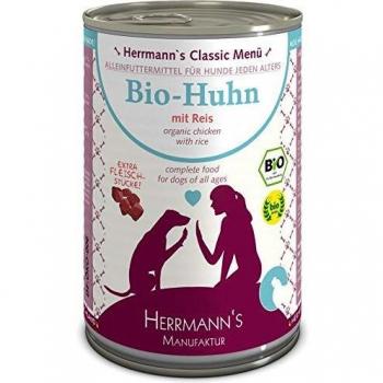 Herrmann's Classic Menú BIO 12 x 400 g - Pollo ecológico con arroz ecológico