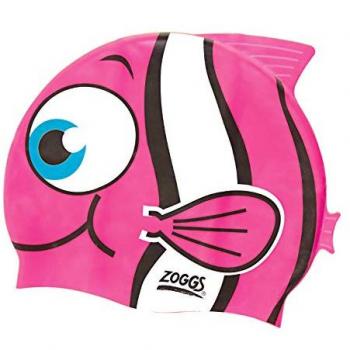 Gorro de natación Zoggs Character Silicone Junior rosa unisex para jóvenes de 6 a 14 años