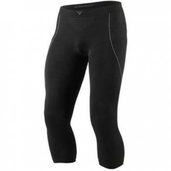 Dainese D-Core Dry Pant 3/4 Ropa Interior Técnica, Negro/Amarillo Fluorescente, XL